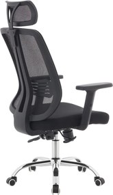 Irodai szék, fekete/króm, teherbírás 150 kg, DUVAL