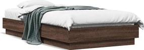 vidaXL barna tölgy színű szerelt fa ágykeret matrac nélkül 90x190 cm