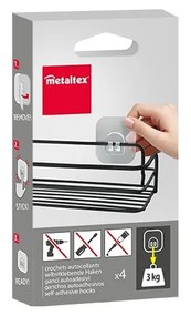 Műanyag akasztó szett 4 db-os – Metaltex