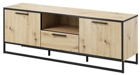 TV asztal/szekrény Bruck (artisan tölgy + fekete). 1091811