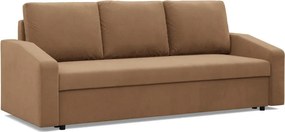 Zeus kanapéágy, szövet anyag, hab töltet, döntött kartámasz, barna