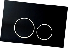 Öblítőgomb D fekete matt Alcaplast Delfin Alcadrain wc-hez