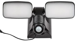 Rabalux 77091 - LESZNO LED napelemes fali lámpa 2x5W, IP54, fekete