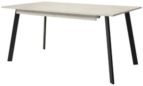 Asztal Boston 424Beige, Fekete, 76x90x140cm, Hosszabbíthatóság, Laminált forgácslap, Fém