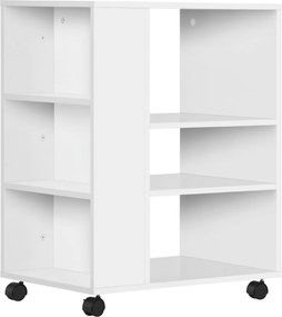Vinsetto Nyomtató Állvány Irodai Oldalszekrény Kerekekkel 3 Oldalszekrénnyel és 2 Fékkel 30 kg Teherbírással Hálószobába, Konyhába, Nappaliba 60x40x75