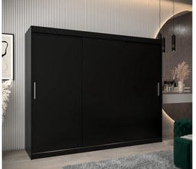 Ruhásszekrény 250 cm Toki (matt fekete + artisan tölgy). 1064865