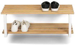 Fehér-natúr színű fém függő cipőtartó 71x26x34 cm Marco – Spinder Design