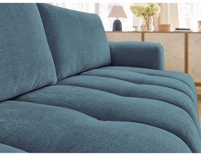 Kék kinyitható-tárolóhelyes kanapé 251 cm Fuji – Bobochic Paris