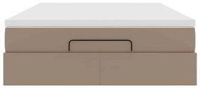Ottomán ágykeret matraccal Cappucino 140x190cm műbőrrel