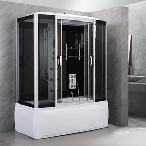 Emilia 170 Hidromasszázs Kádkabin elektonikával Black