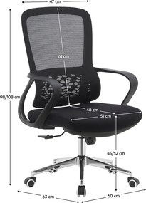 Irodai szék, fekete, FOSTER TYP 2