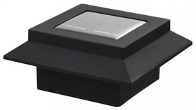 12 db fekete négyzet alakú kültéri napelemes LED lámpa 12 cm