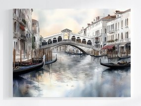 Vászonkép Canvas Város Olaszország Velence Rialto Gondola Híd 100x75