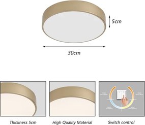BRILAGI - LED mennyezeti lámpa POOL LED/36W/230V 3000/4000/6000K átm. 30 cm arany
