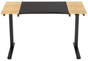 HALDEN íróasztal elektromos magasságállítással, 120x60 cm fekete-burlywood