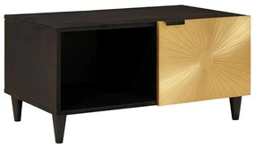 Dohányzóasztal Fekete és Arany 80 x 50 x 40 cm