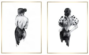 Kép szett 2 db-os 30x40 cm Woman Sketch – knor