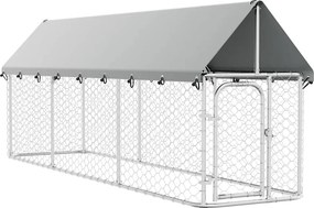 vidaXL kültéri kutyakennel tetővel 400 x 100 x 150 cm