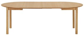 Kerek bővíthető étkezőasztal hosszabbító asztallappal tölgyfa dekorral ø 120 cm Bundaberg – House Nordic