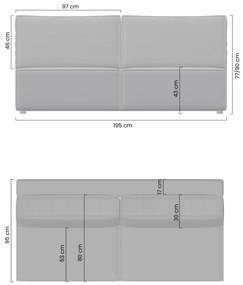 Solvero kanapé ágyfunkcióval - világos bézs plüss Tilia 01