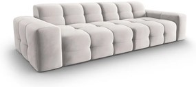 Világosszürke bársony kanapé 255 cm Kendal – Micadoni Home