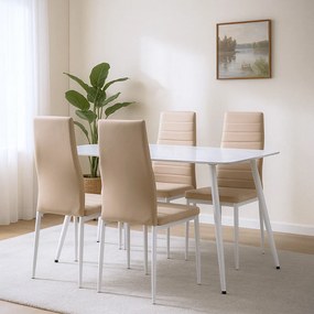 Renton 4+1 étkező garnitúra bézs-szürke