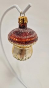 Karácsonyfadísz üvegből Gomba