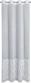 Függöny 140x250 Inga fehér készre szerelt, strasszokkal díszített