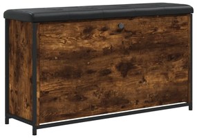 füstös tölgy színű cipőpad lehajtható fiókkal 102x32x56 cm