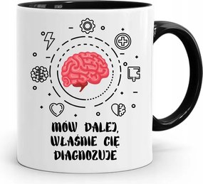 Pszichológus Pszichiáter Terapeuta Bögre Fekete, fényképes nyomtatással