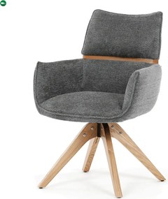 Szürke szövet étkezőszék – kényelmes kárpitozott szék DCH-D1348 GREY2