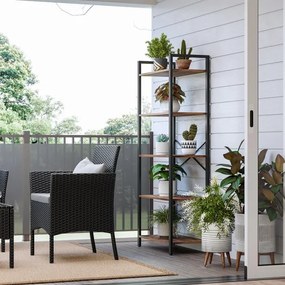 NAVARO könyvespolc barna/fekete