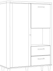 VIRO komód barna/bézs