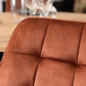 Szék rozsdabarna színben, bársony kárpittal. RICK