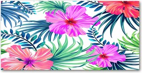 Konyhai panel Hawaii virágok 140x70 cm Ragasztó