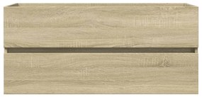 Sonoma tölgy szerelt fa fürdőszobai mosdószekrény 100x38,5x45cm