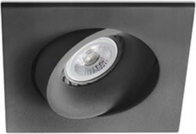 Faro Argón Sq fekete süllyesztett mennyezeti lámpa, GU10, alumínium, modern dizájn