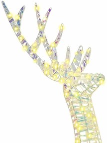 3D rénszarvas 140 LED-del Meleg fehér 128 cm PET
