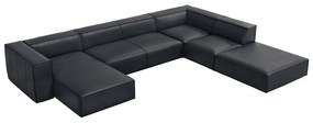 Sötétkék bőr sarokkanapé (jobb oldali) Madame – Windsor &amp; Co Sofas