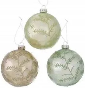 Boltze Elano karácsonyfadísz szett üveggömbök 10cm 3db