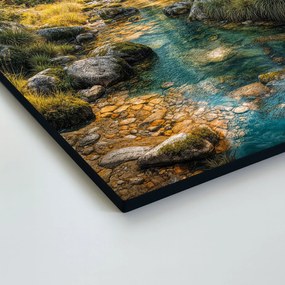 DUBLEZ | Fából készült színes kép - Erdői patak