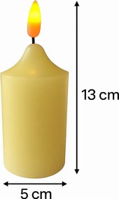 Led Dekorációs gyertya Realisztikus Láng 13 cm x 5 cm