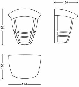 Philips 15387/30/16 - Kültéri fali lámpa MYGARDEN CREEK 1xE27/60W/230V