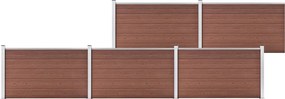 vidaXL barna WPC kerti kerítés 872 x 106 cm