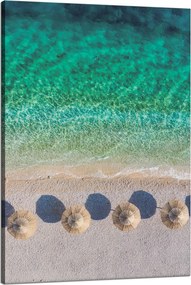 Vászonkép Tengerpart Pihenés Nyaralás Víz Hullámok 80x120 cm