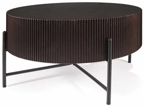 Crotone dohányzóasztal, dió / fekete