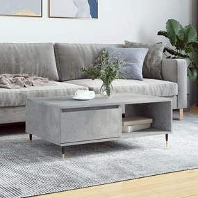Betonszürke szerelt fa dohányzóasztal 90 x 60 x 35 cm