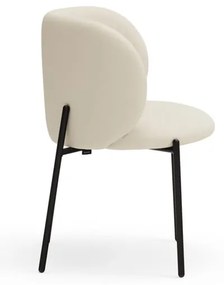 Fehér kárpitozott étkezőfotel szett 2 db-os Mogi – Teulat