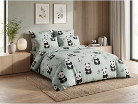 Mikroszálas ágyneműhuzat PANDA RELAX mentás Ágyneműhuzat mérete: 70 x 90 cm | 140 x 220 cm