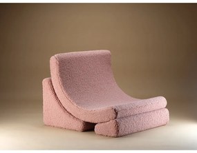 Rózsaszín buklé gyerek fotel Moon – Wigiwama